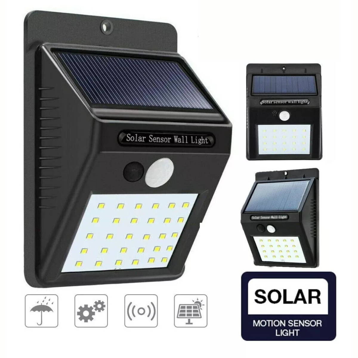 (OFERTA 2X1) Foco Solar + Sensor de Movimiento 30 LED