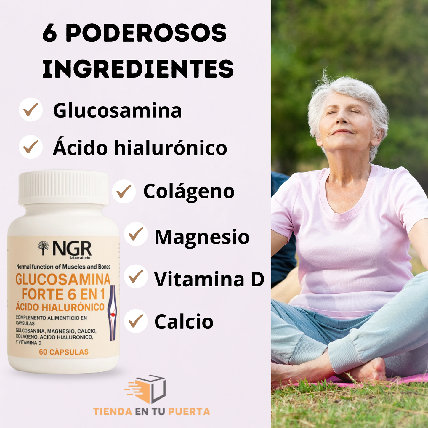 GLUCOSAMINA FORTE 6 EN 1 CON ACIDO HIALURONICO