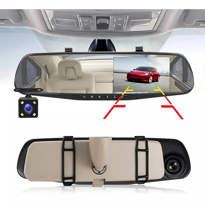 Espejo Retrovisor+Cámara Frontal y Retro