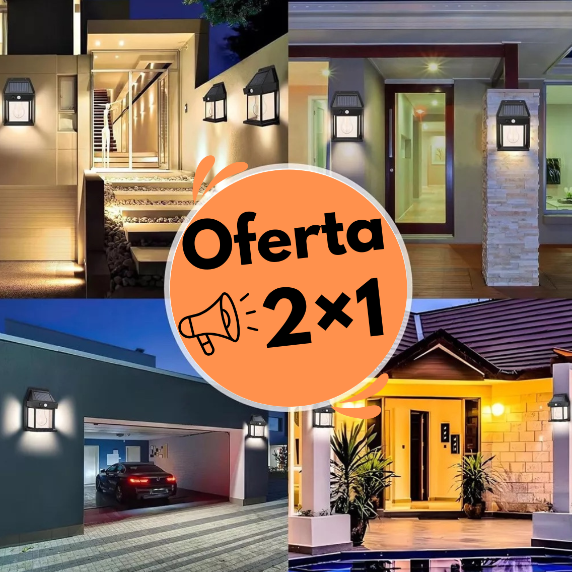 (OFERTA 2X1)Farol Solar De Pared + Sensor Movimiento