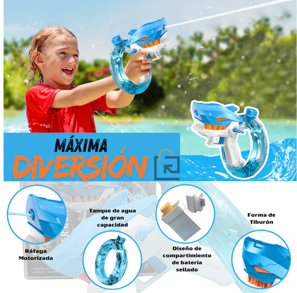 PISTOLA AGUA ELECTRICA DE TIBURON