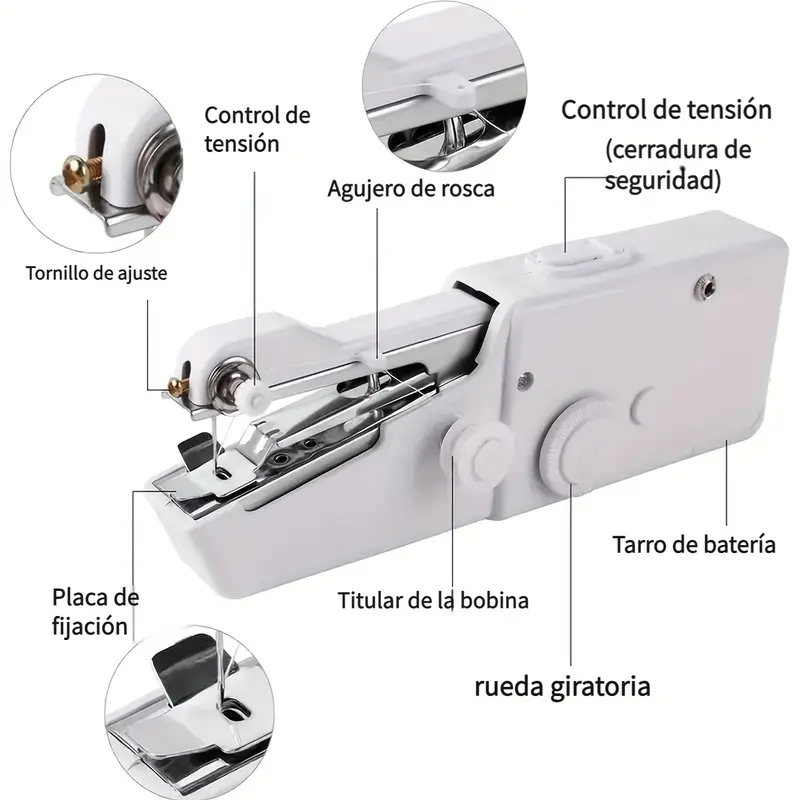 Mini Máquina De Coser Portátil De Mano